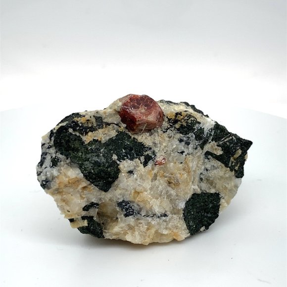 Red Zircon Crystal on Matrix 47.83g - Picture 7 of 10